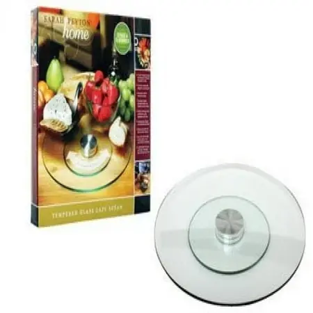 12 Inch Tempered Glass Lazy Susan For Kitchen And Dining
