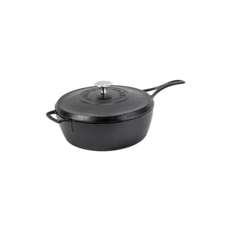 Lodge Blacklock 4 Quart Cast Iron Skillet With Lid, Nonstick, Black