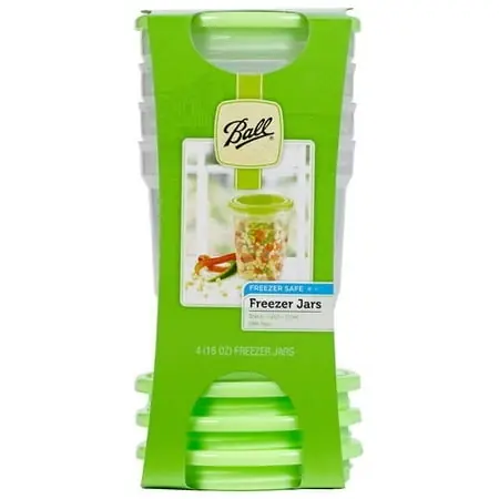 16 Ounce Freezer Jars, Set Of 4 For Preserving And Storage