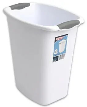 3 Gallon Wastebasket White - Case Of 6 For Home And Office Use