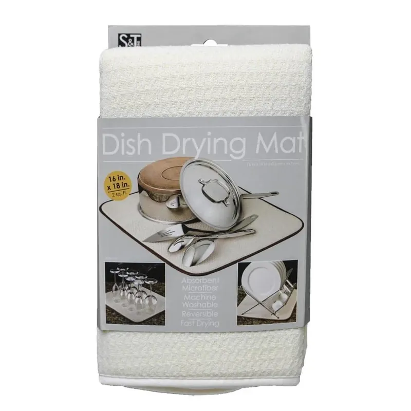 18-in X 16-in Cream Cloth Dish Drying Mat Model 419200
