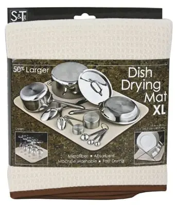 24-in W X 18-in L X 0.375-in H Extra Large Cloth Drying Mat - Cream