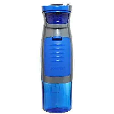 Autoseal Kangaroo Water Bottle With Storage Compartment, 24 Oz, Blue
