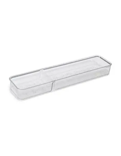Interdesign Inc Two-Compartment Divided Tray-WHITE-Small