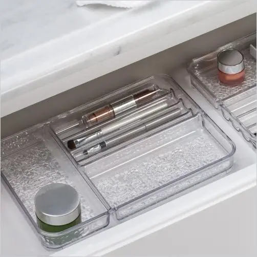 Clear Medium Cosmetics Organizer Tray For Makeup And Beauty Products