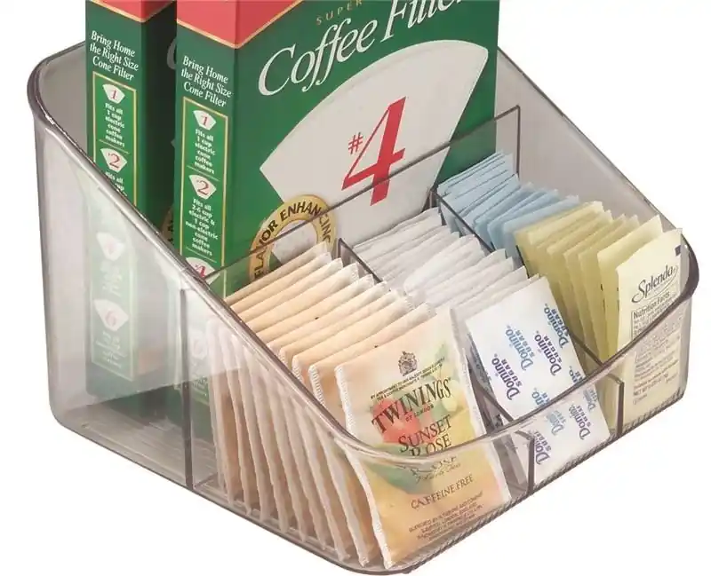 Linus Coffee Station 66530, Clear Plastic Organizer For Coffee And Tea