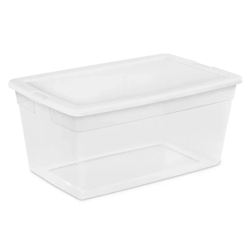Sterilite 90qt Storage Bin Clear With White Lid