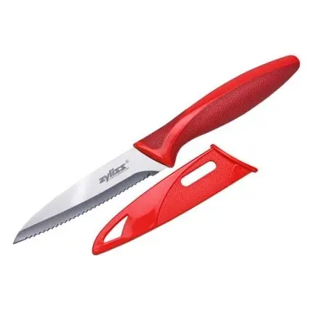 Zyliss Serrated Paring Knife 4 Inch Red Handle Kitchen Tool