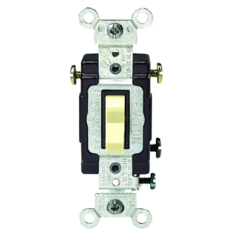Leviton Commercial Illuminated 15 Amps 3-Way Toggle Switch Ivory 1 Pk