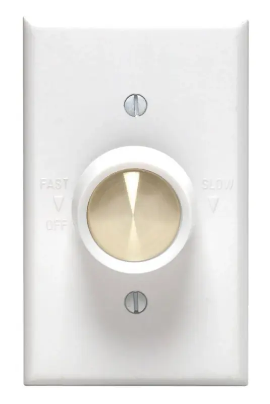 Leviton 5 Amps Rotary Fan Control White 1 Pk