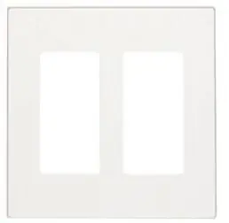 C22-80309-0sw Two Gang Screwless Wall Plate In White