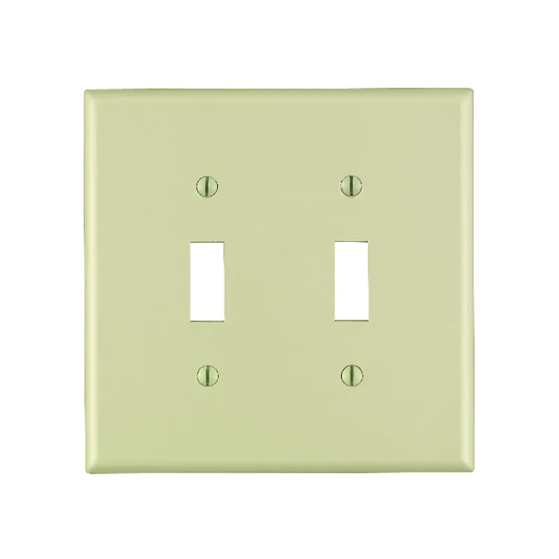Leviton Ivory 2 Gang Plastic Toggle Wall Plate 1 Pk