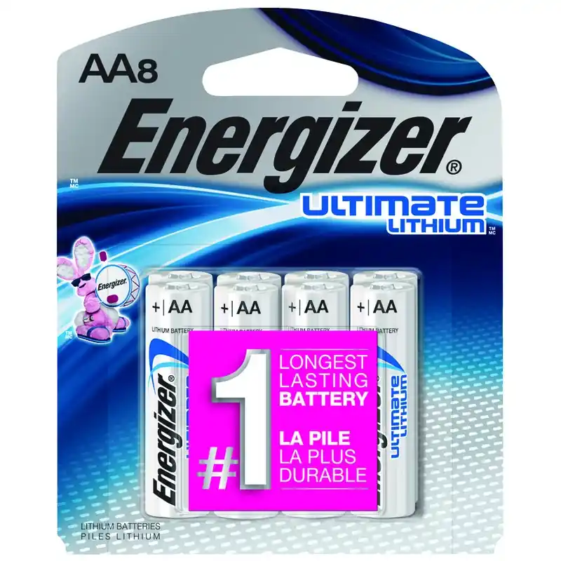Energizer Ultimate Lithium AA Camera Battery L91BP-8 8 Pk