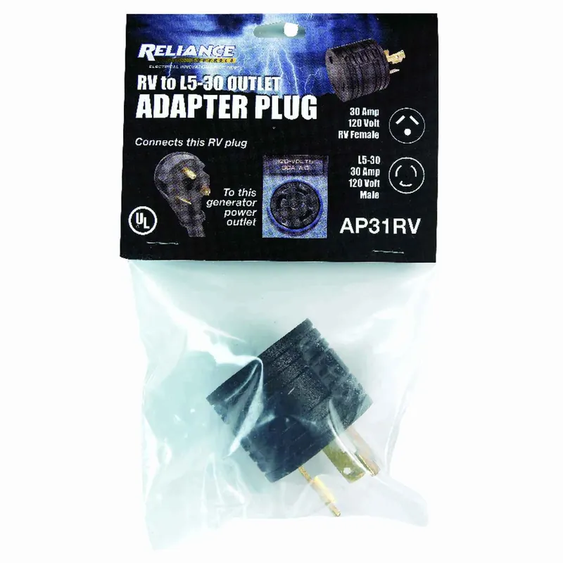 L5-30 10 Awg Commercial Residential Plastic Curved Blade Adapter Plug