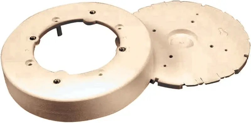 Nm4 Ivory Circular Fixture Box, Non-metallic Pvc, 1-1/4 In.