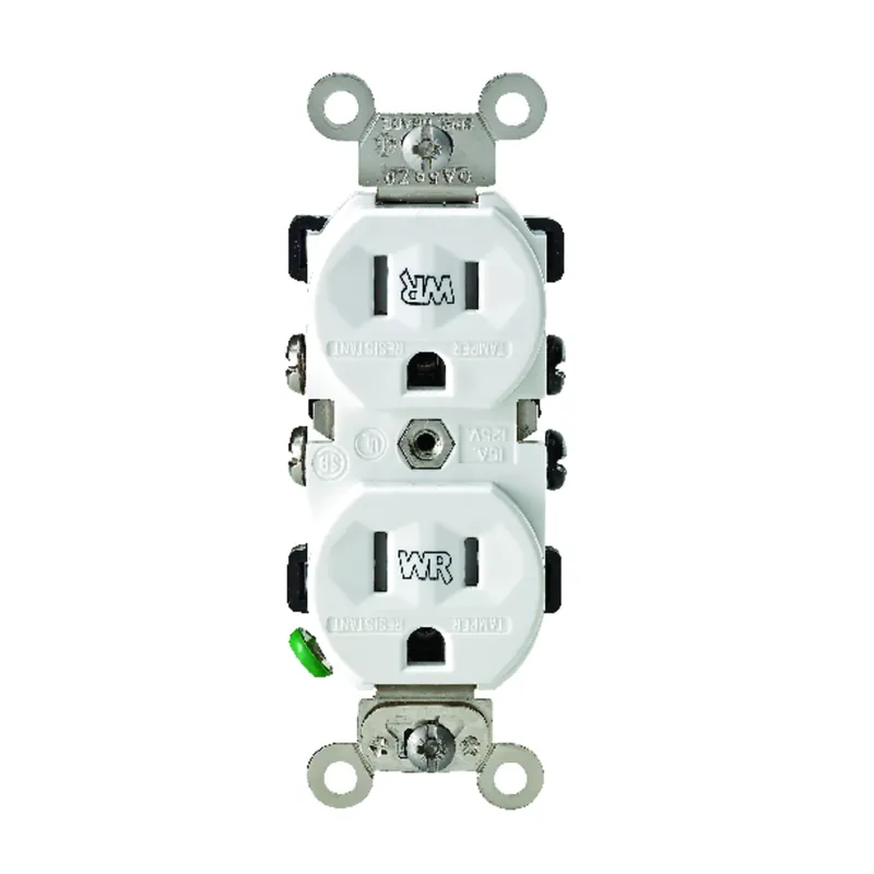 Leviton 15 Amps 125 V Duplex White Outlet 5-15R 1 Pk