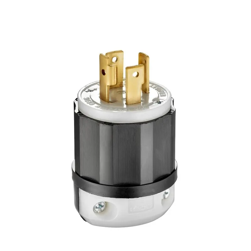 30 Amp 125/250-volt Black And White Locking Plug - Model R50-02711-0cs