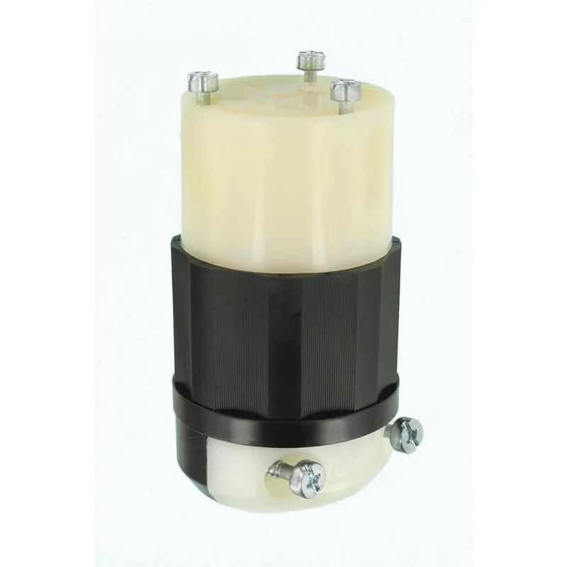 2363 20 Amp 125/250-volt Locking Non-grounding Connector Nema L10-20r Black/white