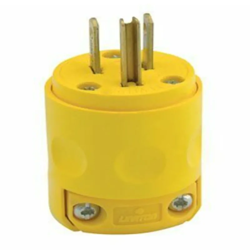 15a 125v 3-wire 2-pole Residential Grade Cord Plug - Yellow