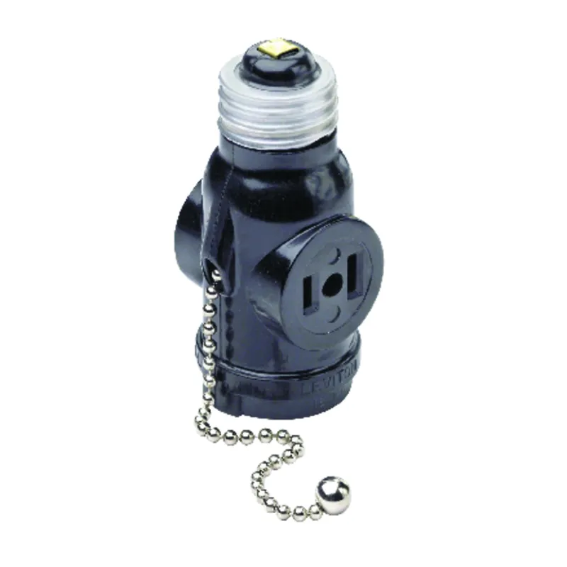Leviton Plastic Medium Base Lampholder 1 Pk