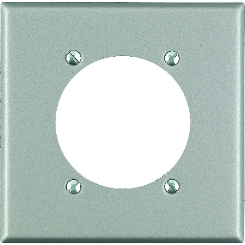 Leviton Silver 2 Gang Stainless Steel Single Outlet Wall Plate 1 Pk
