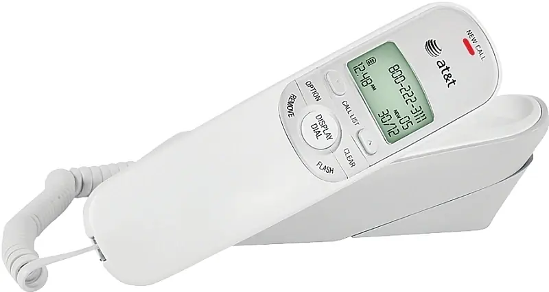 White Trim Line Corded Telephone
