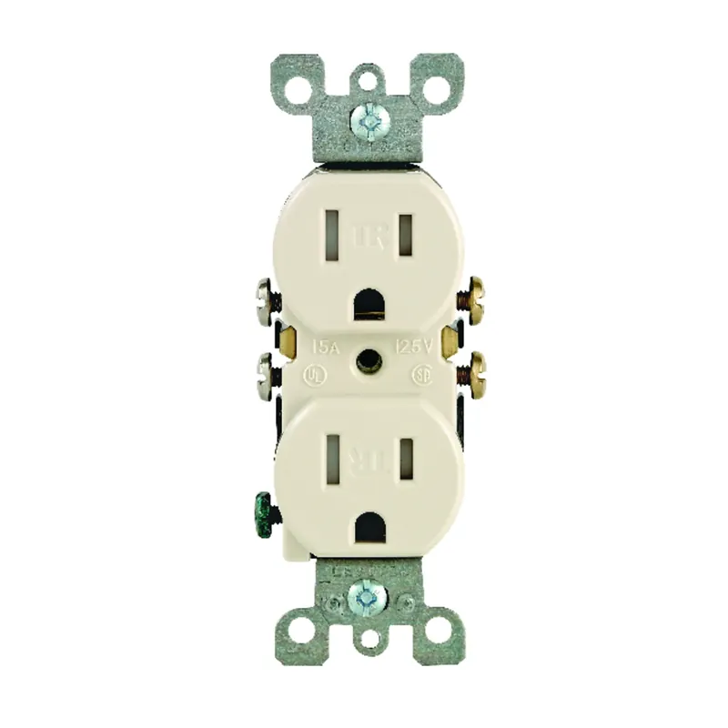 Leviton 15 Amps 125 V Duplex Light Almond Outlet 5-15R 10 Pk