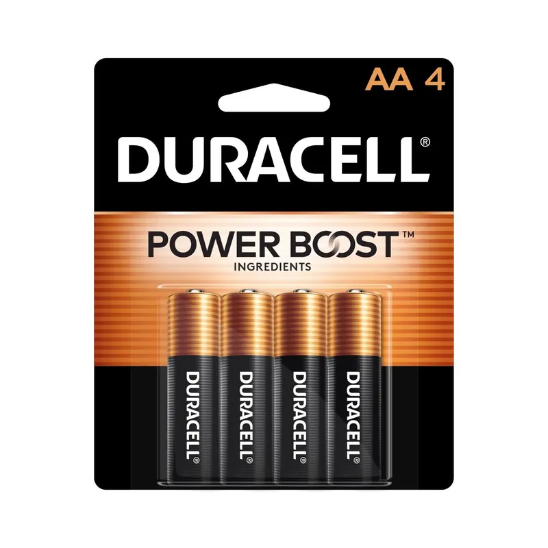 Duracell Coppertop AA Alkaline Batteries 4 Pk Carded