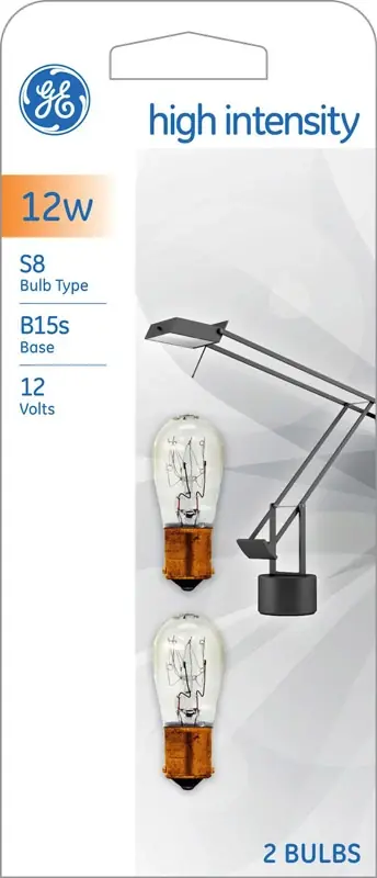 GE 12 Watts S6 Chandelier Incandescent Bulb BA15d Bayonet Soft White 2 Pk