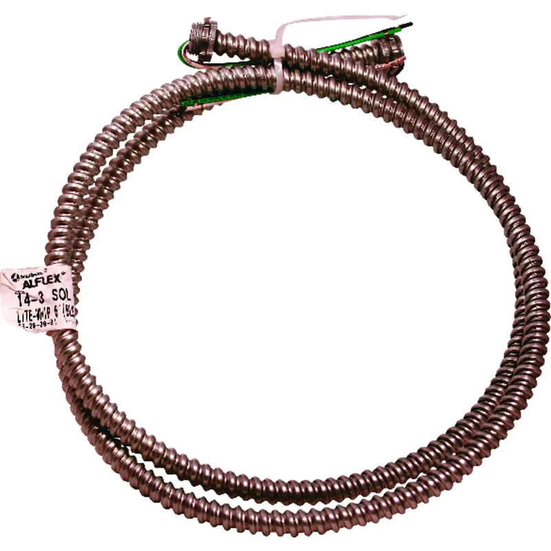 6 Ft. 14/3 Awg Flexible Metallic Pre-wired Whip With Connectors