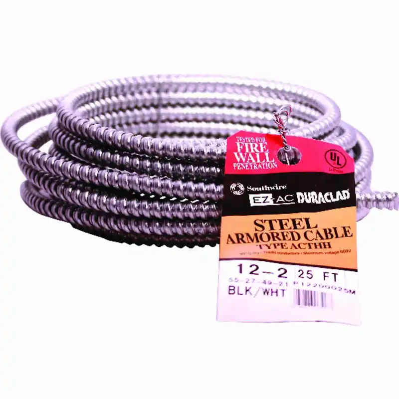 ACT Armored Conduit Cable, 12/2, 25 Ft.