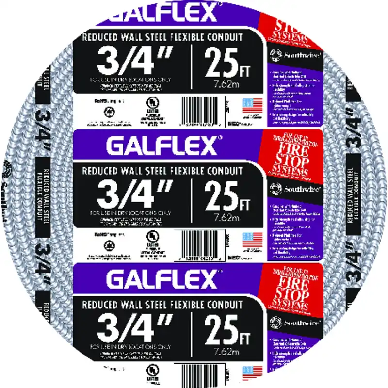 Reduced Wall Steel Conduit, 3/4 In. X 25 Ft.