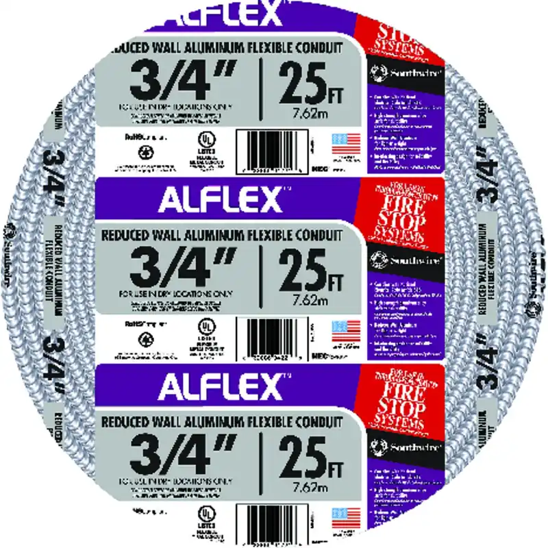 Reduced Wall Aluminum Conduit, 3/4 In. X 25 Ft.