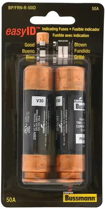 Bussmann EasyID 50 Amps Dual Element Time Delay Fuse 2 Pk