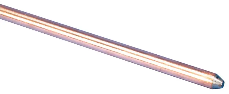 Erico 3/8 In. Copper-Bonded Steel Ground Rod 1 Pk