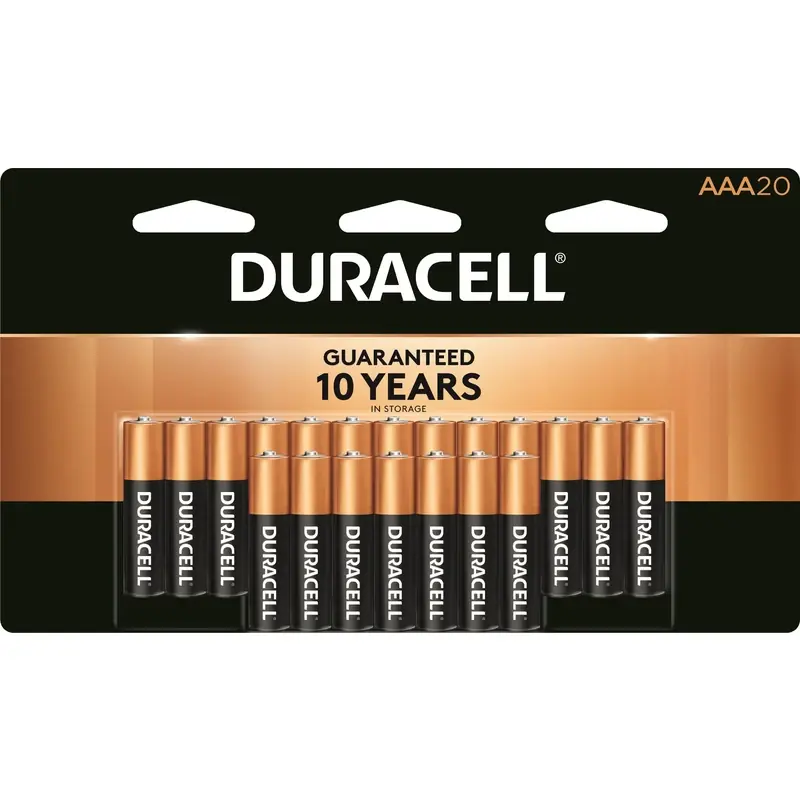 Duracell Coppertop AAA Alkaline Batteries 20 Pk Carded