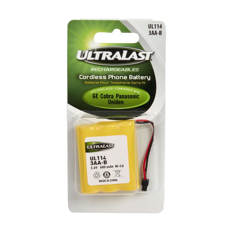 UltraLast Ni-Cad AA 3.6 V 0.6 MAh Cordless Phone Battery 3AA-B 1 Pk
