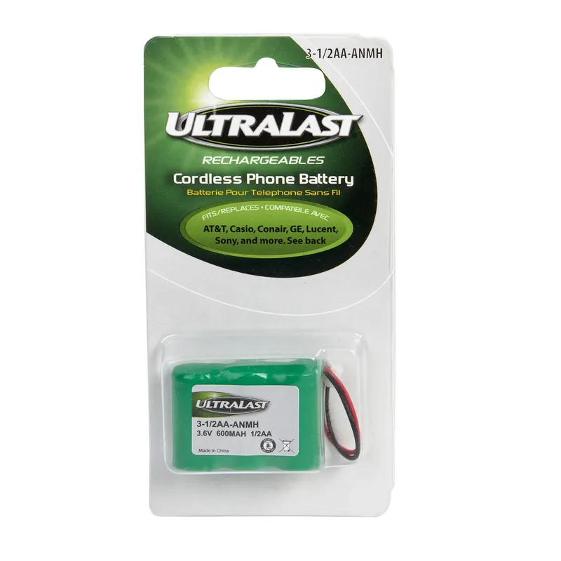 UltraLast Ni-Cad AA 3.6 V 0.6 MAh Cordless Phone Battery 3-1/2AA-ANMH 1 Pk