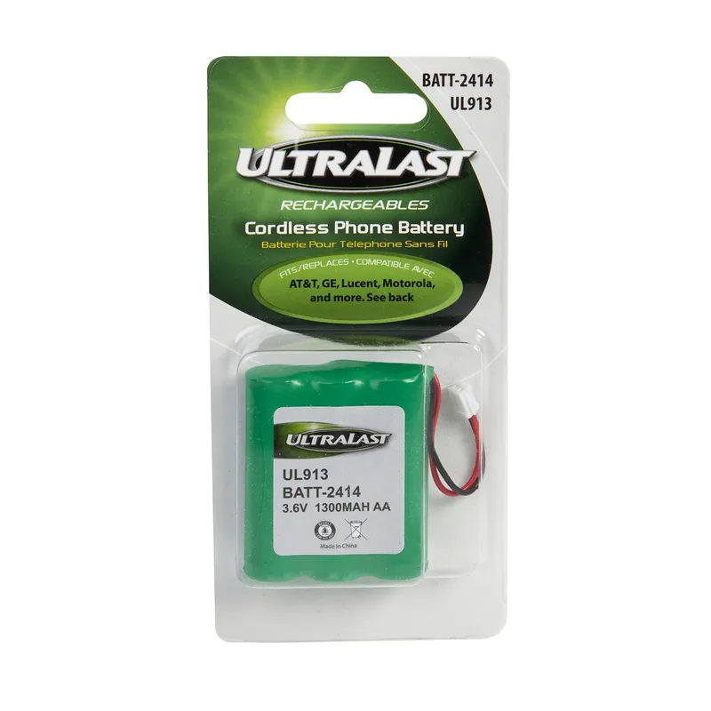 UltraLast NiMH AA 3.6 V 1200 MAh Cordless Phone Battery BATT-2414 1 Pk