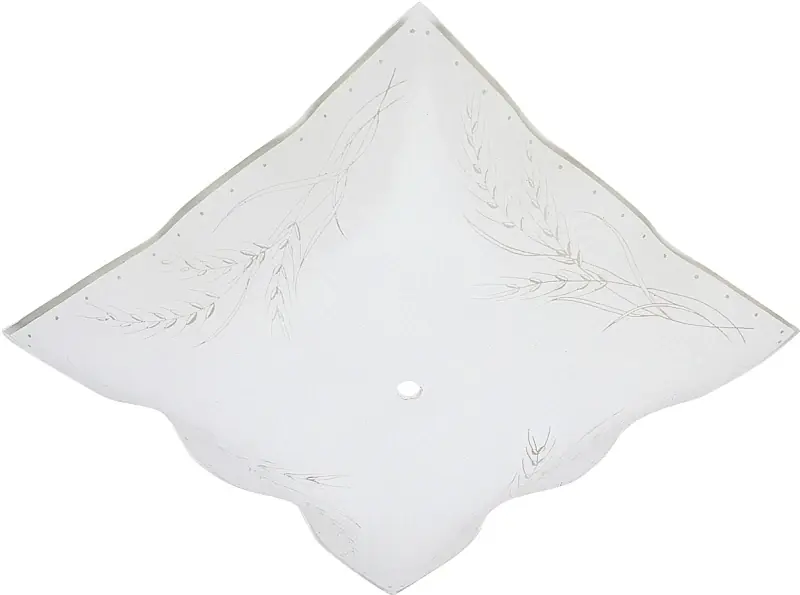 Westinghouse Square White Glass Fan/Fixture Shade 1 Pk
