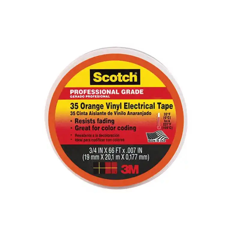 3/4 In. W X 66 Ft. L Orange Vinyl Electrical Tape - Model 10869-dl-5