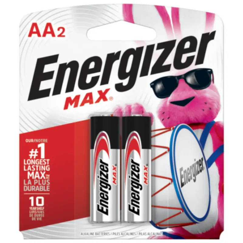 Energizer MAX AA Alkaline Batteries 2 PK Carded