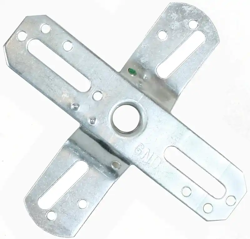 Wall Fixture Offset Swivel Crossbar, Zinc, 1/8 IP, 4-In.