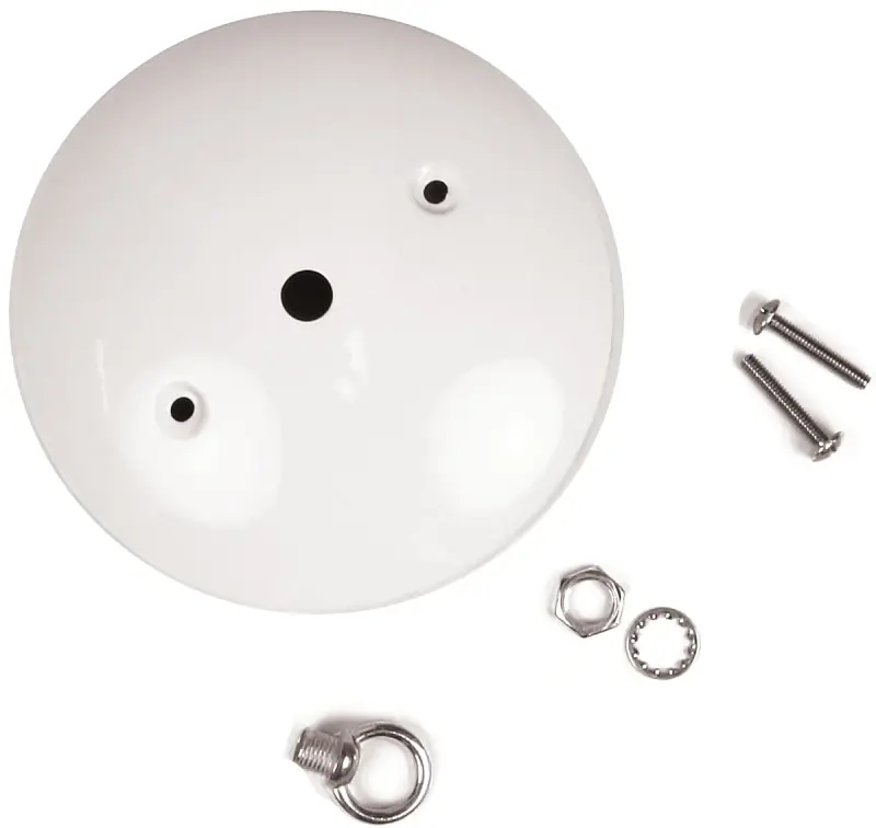 Modern Canopy Kit, White, 7/16-In. Center Hole, 5-In.