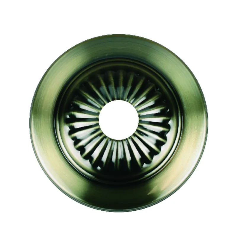 Light Fixture Canopy Kit, Antique Brass, 5-In.