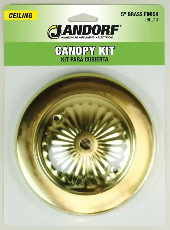 Traditional Canopy Kit, 7/16-In. Center Hole, Oil-Rubbed Brass, 5-In.