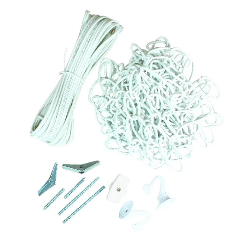 Light Fixture Swag Kit, White, 15-In. Chain