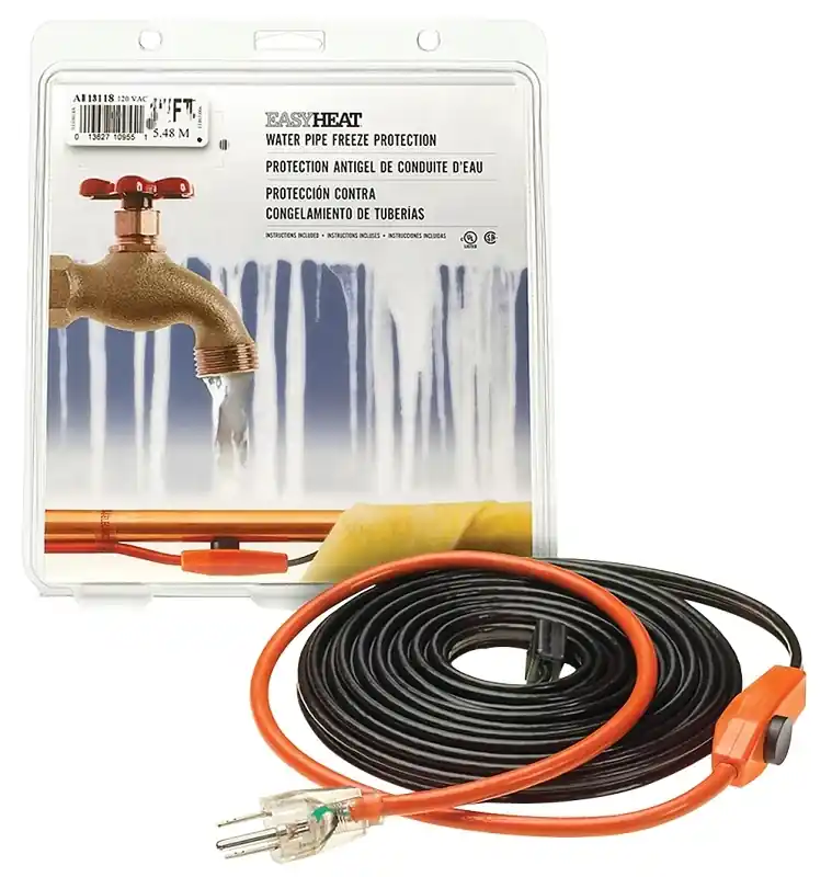 Automatic Water Pipe Heating Cable, Freeze Protection, 18 Ft