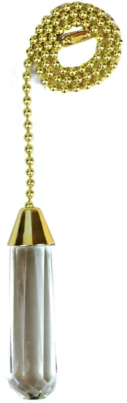 Ceiling Fan Pull Chain, Brass, 12 In.