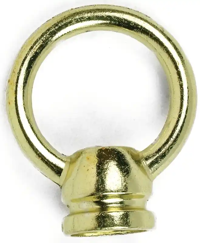 Swag Hook Ceiling Loop, Brass Finish, 1-3/8 Female X 1/8-In. IP